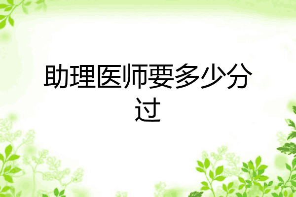 助理医师要多少分过