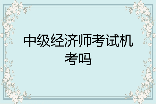 中级经济师考试机考吗