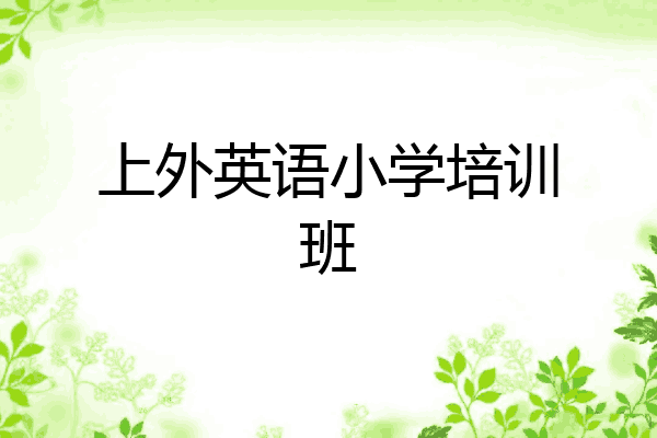 上外英语小学培训班