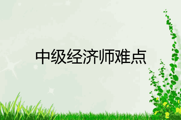 中级经济师难点