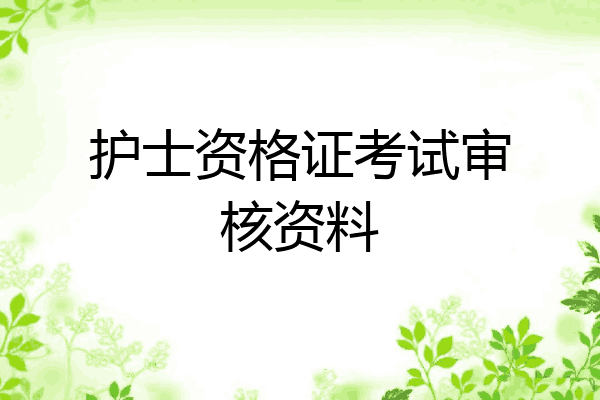 护士资格证考试审核资料