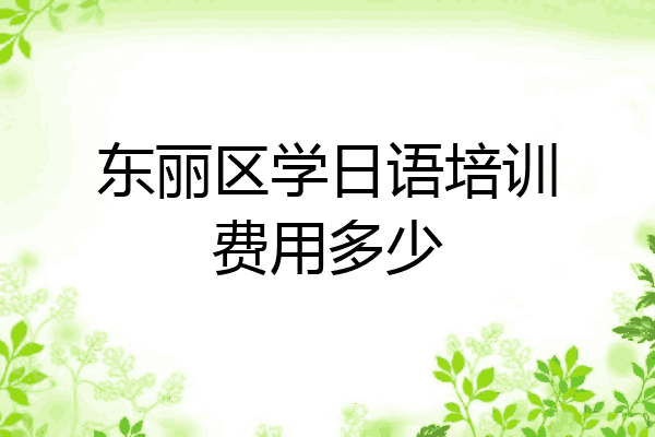 东丽区学日语培训费用多少