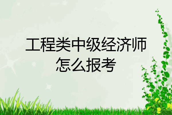 工程类中级经济师怎么报考