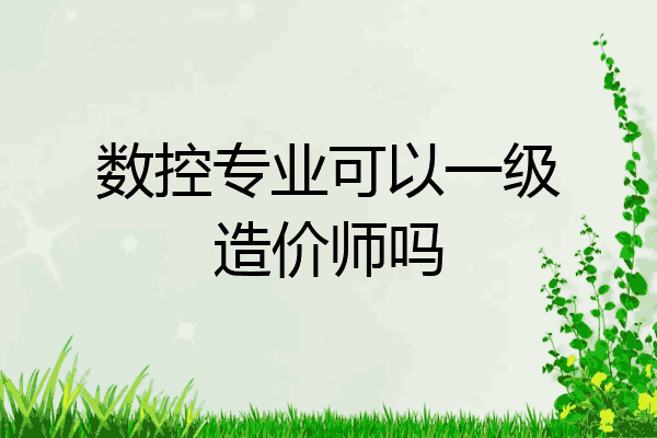 数控专业可以一级造价师吗