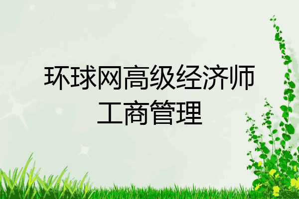 环球网高级经济师工商管理