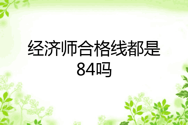 经济师合格线都是84吗
