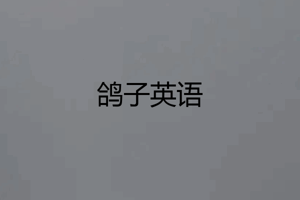 鸽子英语