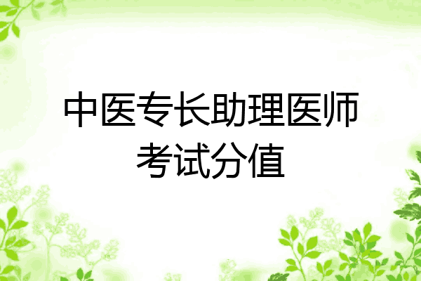 中医专长助理医师考试分值