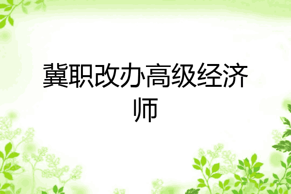 冀职改办高级经济师