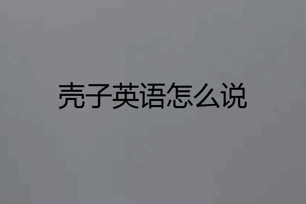壳子英语怎么说