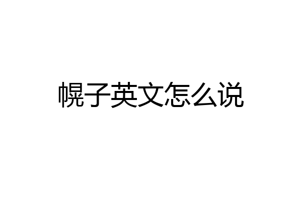 幌子英文怎么说