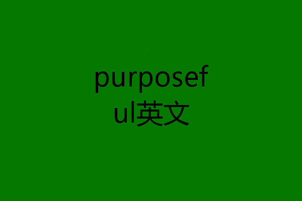 purposeful英文