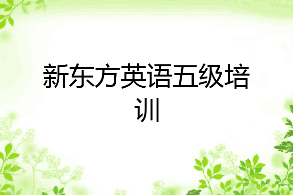 新东方英语五级培训