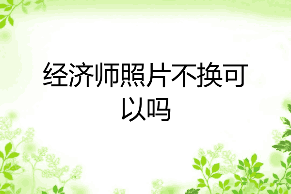 经济师照片不换可以吗