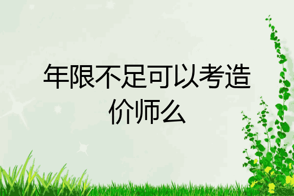 年限不足可以考造价师么