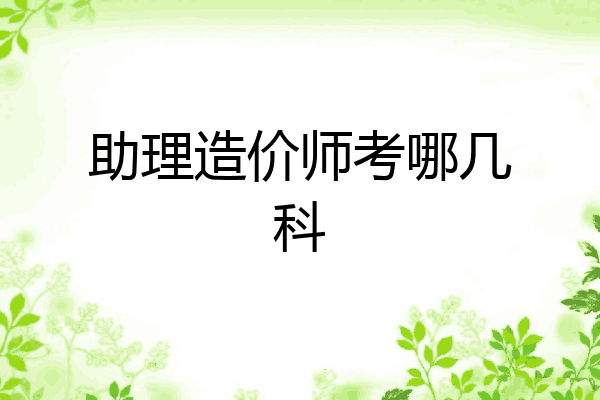 助理造价师考哪几科