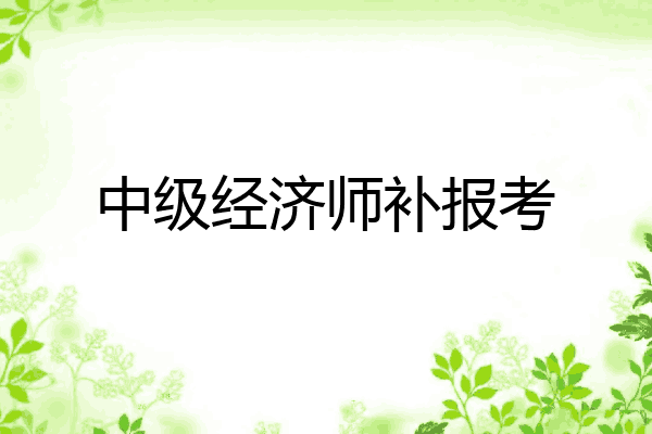 中级经济师补报考