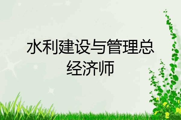 水利建设与管理总经济师