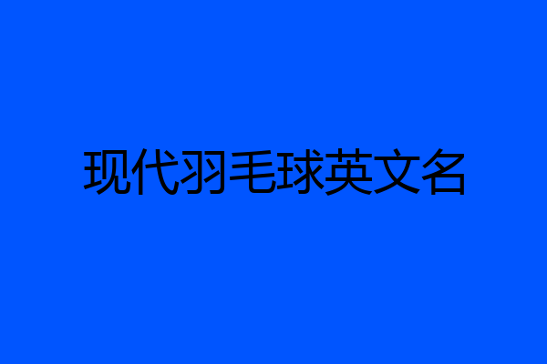现代羽毛球英文名
