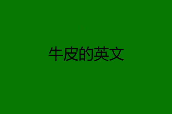 牛皮的英文