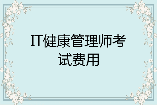 IT健康管理师考试费用
