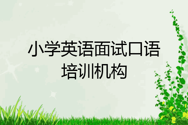 小学英语面试口语培训机构