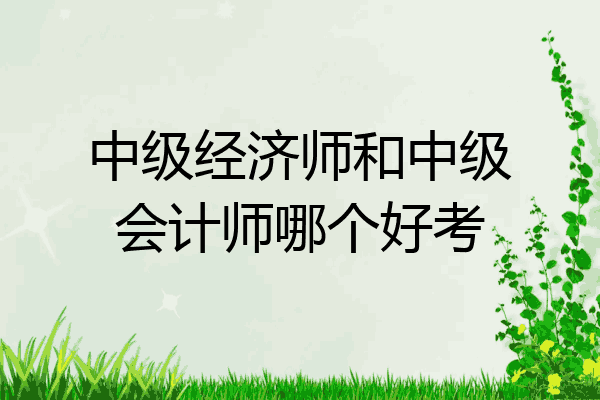 中级经济师和中级会计师哪个好考