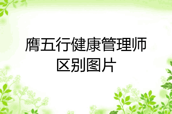 膺五行健康管理师区别图片