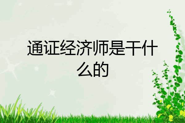 通证经济师是干什么的