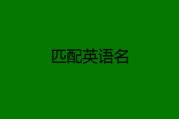 匹配英语名