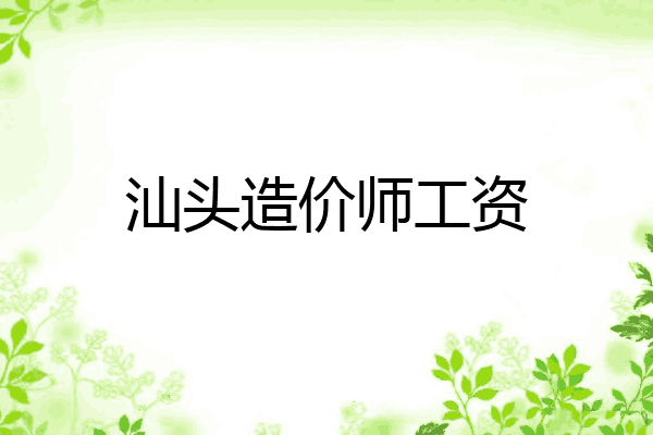 汕头造价师工资