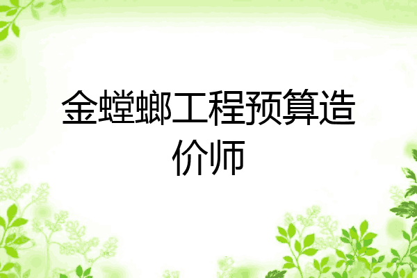 金螳螂工程预算造价师