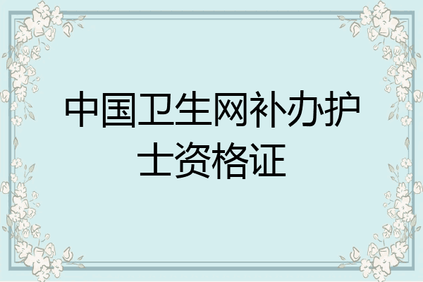 中国卫生网补办护士资格证
