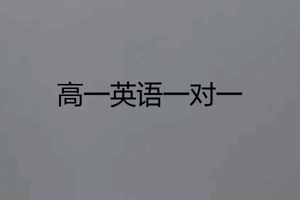 高一英语一对一