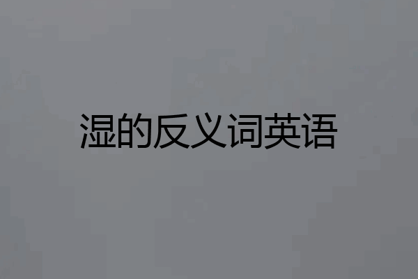 湿的反义词英语