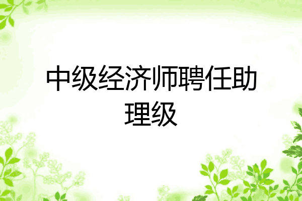中级经济师聘任助理级