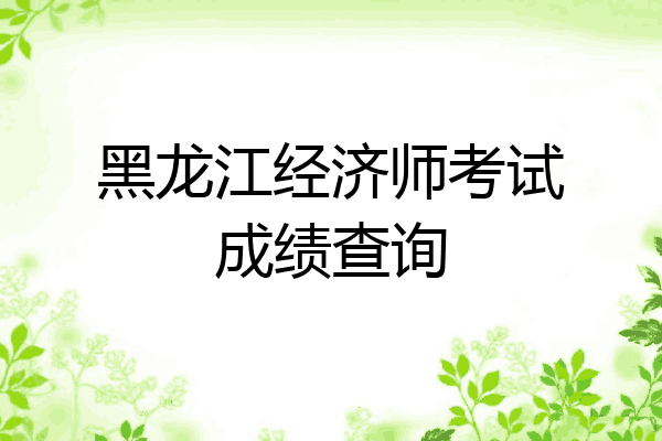 黑龙江经济师考试成绩查询