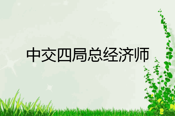 中交四局总经济师