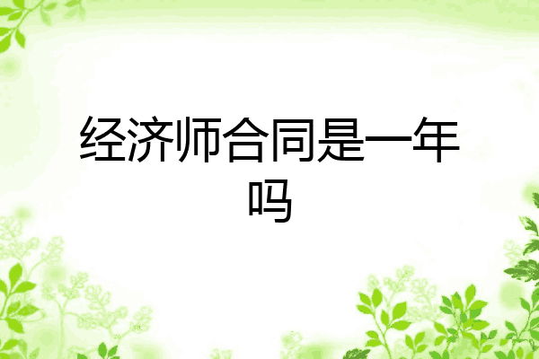 经济师合同是一年吗