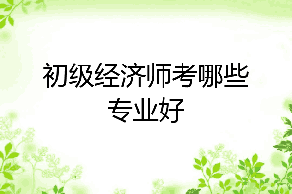 初级经济师考哪些专业好