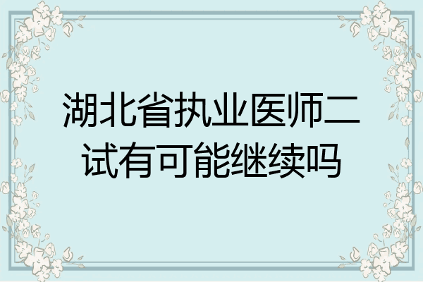 湖北省执业医师二试有可能继续吗