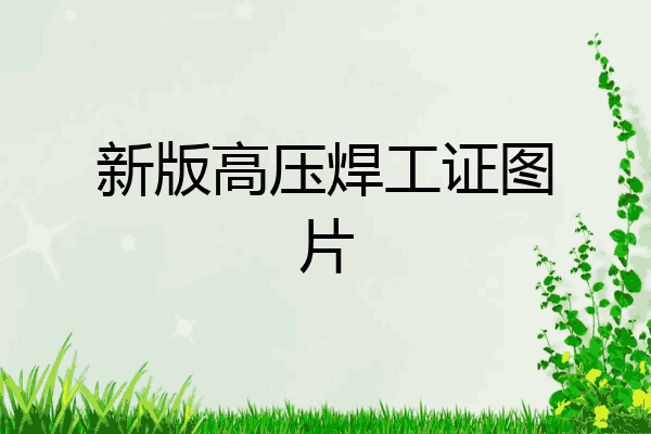 新版高压焊工证图片