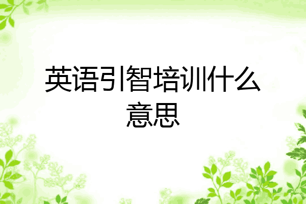 英语引智培训什么意思