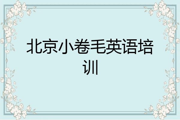 北京小卷毛英语培训