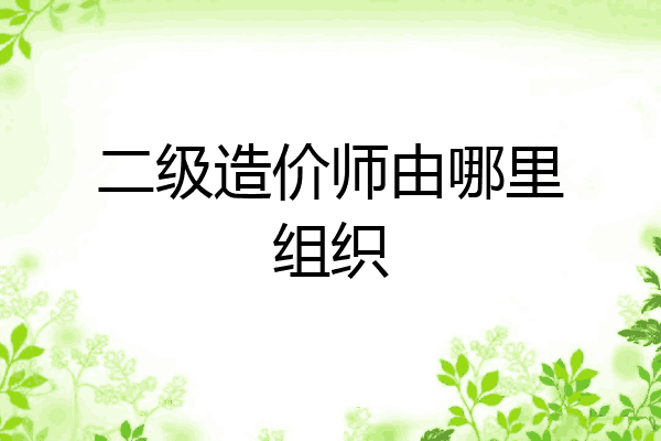 二级造价师由哪里组织