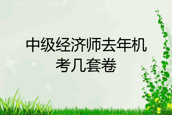 中级经济师去年机考几套卷