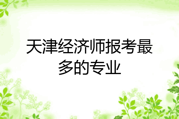 天津经济师报考最多的专业