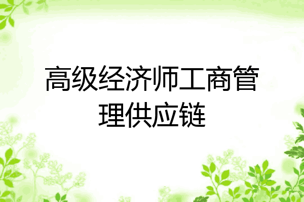 高级经济师工商管理供应链