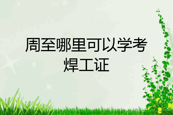 周至哪里可以学考焊工证