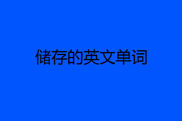 储存的英文单词